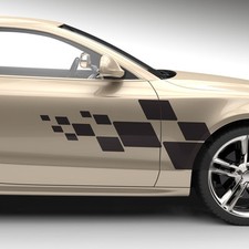Rennflagge Autoaufkleber Dekor Karo Flagge Seitendekor Aufkleber Auto #1154-125