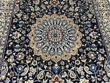 Echter Perserteppich Orientteppich Nain Korkwolle mit Seide 255 x 156 Neuwertig