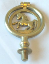 (Ref. 1970) eine 19th C. Aufzucht Pferd Messing Swinger