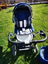 Gesslein Kinderwagen F6 blau mit sehr viel Zubehör - wenig gebraucht