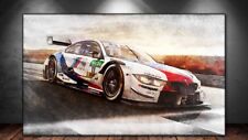 LEINWAND BILD ER XXL POP ART BMW M4 DTM ABSTRAKT GRAFFITI AUTO BUNT WAND POSTER 