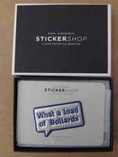 Anya HINDMARCH stickershop "was eine Ladung Poller" Metallic Silber/Blau Handy
