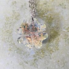 Schöne Anhänger made with Swarovski 4 Leaf clcer ab gem