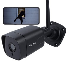 Megapixel 2MP Full HD IP WLAN ÜBERWACHUNGSKAMERA IR Nachtsicht / Schwarz Neu OVP