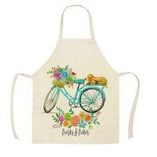 Küchenwäsche Schürze Bike Print Haus Restaurant Kochen Backen Bib Öl-Proof * Z