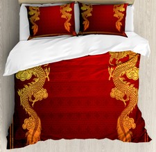 Drachen Bettwäsche Set Historische asiatische Kreatur