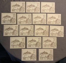 Burg an der Wupper ( Nordrhein-Westfalen) 16 Notgeldscheine 1921