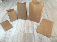 Stabile Blockboden Beutel, Kraftpapier 70 gsm stark, Geschenktüten braun S, M, L