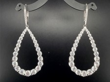 *SCHMUCKJAGD* OHRHÄNGER 925/- SILBER RHODINIERT MIT ZIRKONIA