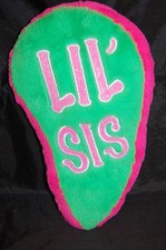 Lil Sister Pink Grün Kissen Herz Glänzend Fuß Sandale Form Plüsch Dekor 40.6cm