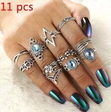 11 Pcs/Set silber Midi Finger Ring Set Vintage Punk Boho Knuckle Ringe Schmuck