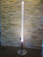LED  Stehlampe 130 cm H , Epoxidharz Glas mit Luftblasen eingegossen   