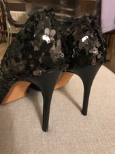 Zara Cinderella glitzernden Pumps Größe 37 Schwarz gebraucht