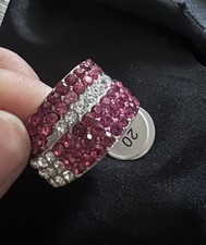 ring Silber strass damen modeschmuck schmuck Neu Weiß  Gr 63 4