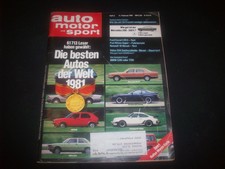 Zeitschrift 'Auto Motor und Sport' Nr.3 Febr.'81 Ford Escort XR3-Volvo 244 6 Zyl