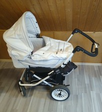 ❤️Emmaljunga Kinderwagen weiß White Leatherette + Babyschale + Isofix + Adapter 