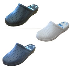 Damen Clogs Hausschuhe Gartenschuhe Pantoletten Praxis Schuhe Absatz Gr.36-41 