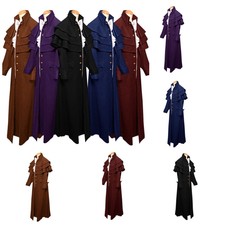 Halloween Steampunk Vintage Mittelalter Priester Cosplay Stand Kragen Layered