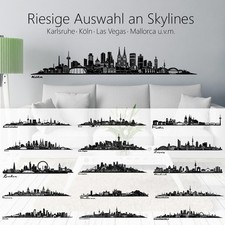 Skyline Wandaufkleber Wandtattoo Berlin Hamburg Dortmund München Köln Aachen 
