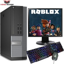 Schnell Gaming Dell Bundle Tower PC Full Set Computer System Intel i3 8gb 1tb gt710