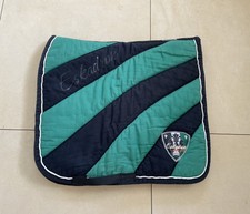 Eskadron Polo Pad BICOLOR Dressur Schabracke Smaragd Green / Navy, DL Gr. WB