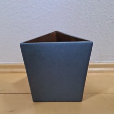 Graue Vase Dreieck Design Objekt stabil standfest Keramik 21cm hoch wie NEU 