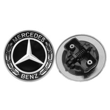 Motorhaube 57mm Emblem Schwarz Für Mercedes Benz W203 W208 W212 W213 W238 W124