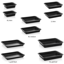 GRIZZLYHOME Auflaufform Lasagneform Bratform Antihaft Backform Bräter aus Stahl