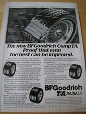 BFGOODRICH Comp T/A Reifen Parkender 1986 Anzeige Ready Rahmen ca. a4 Größe-T