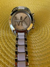 Michael Kors Damen Uhr Armbanduhr  Silber mit weiß