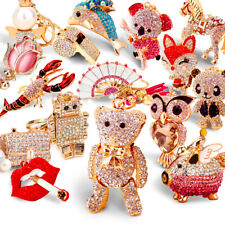 Kristall Dame Tier Schlüsselanhänger Schlüsselbund Schlüsselring Tasche Anhänger