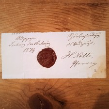 St. Mart Seeburg Wachs-Siegel Petschaft 1879 Kurz-Zeiler