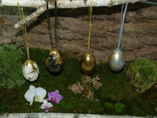 Ostereier handbemalt echte Gänseeier Gold Graffiti Eier Ostern Deko Ei Aufhänger