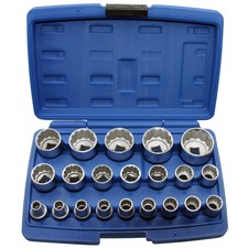 Steckschlüssel-Sortimente Vielzahn Nuss 12-kant 8 10 .. 27 30 32 .. 36 mm 21-tlg