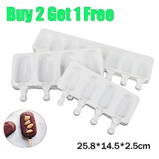 4 x Silikon Push Up gefrorene Stick Eis Pop Dessert Jelly Lolly Maker Molds