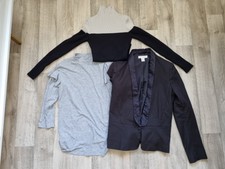 Blazer H&M Gr. 34 XS Schwarz Zara Pullover Shirt 3 Stück Set Kleidungspaket weiß