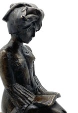 RICHARD HEẞ -  28 CM - LESENDE - 1983  - BRONZE - GUSS BARTH RINTELN