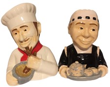 NEUHEIT Salz & Pfeffer Töpfe-Servern Chef & Kellnerin BY JOHN BESWICK Pre OWN