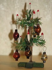 schöner alter geschmückter WEIHNACHTSBAUM für Puppenstuben, Weihnachtsmarktstand