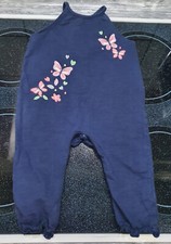 Dunkelblauer kurzer "Schmetterlinge" Jumpsuit - Gr.68 - Topomini - Neu
