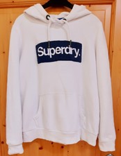 SUPERDRY Damen Kapuzenpullover Hoodie Sweatshirt weiß - blau Gr. 42 ? TOP ?