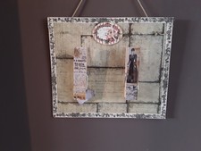 * Organizer* WandMemoBoard*XL Klammern* Vintage* BüroWandDeko*