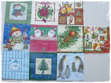 * Servietten * Set 53 * Winter / Weihnachten / Schneemänner * 10 Stück *
