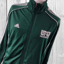 Adidas Panther Player Issue Herren Full Zip 3 Stripe Track Top Jacke L grün