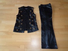 LOEWE Madrid Spain Nappa Leder Anzug Hosenanzug Lederhose+Lederweste S wie NEU!