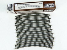 Märklin mini-club 8531, 9 Stück gebogenes Gleis, Radius 220 mm. 30°., Spur Z,