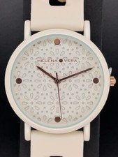 *SCHMUCKJAGD* DAMEN UHR MIT SILIKONBAND CREME