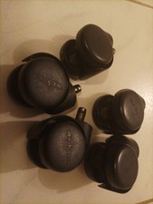 5 Stück Bürostuhl- Chefsessel- Rollen 10/50 mm Kunststoff fürTeppichboden