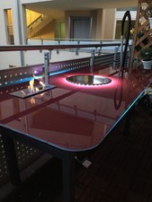 Glastischplatte, Mustertischplatte; 1100,- Leichte Gebrauchsspuren