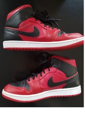 Nike Air Jordan 1 black red white Größe 44 Top Zustand